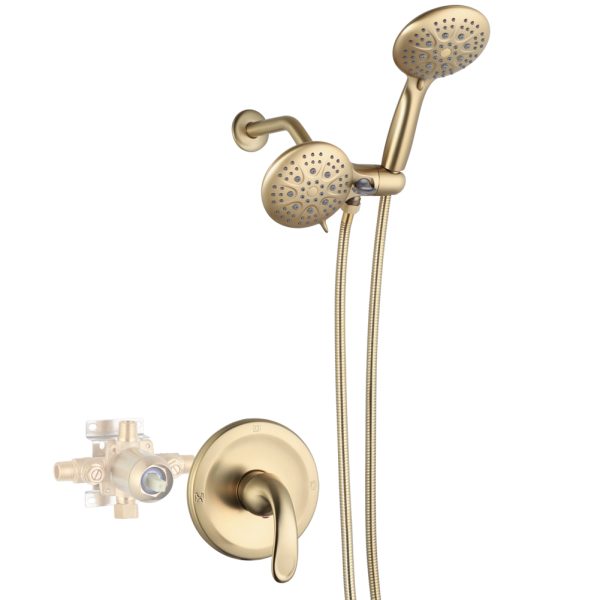 Dual Shower Heads Faucet Set with Valve Body