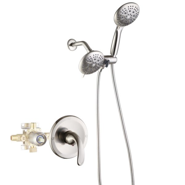 Dual Shower Heads Faucet Set with Valve Body - Image 4